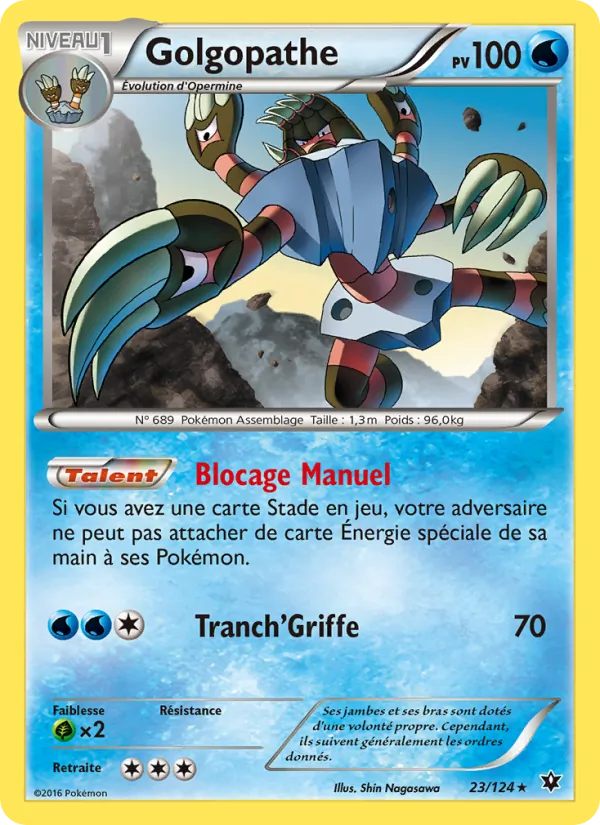 Carte Pokémon Golgopathe 23/124 de l'extension Impact des Destins