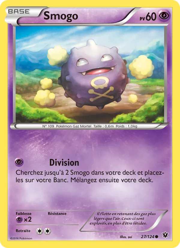 Carte Pokémon Smogo 27/124 de l'extension Impact des Destins