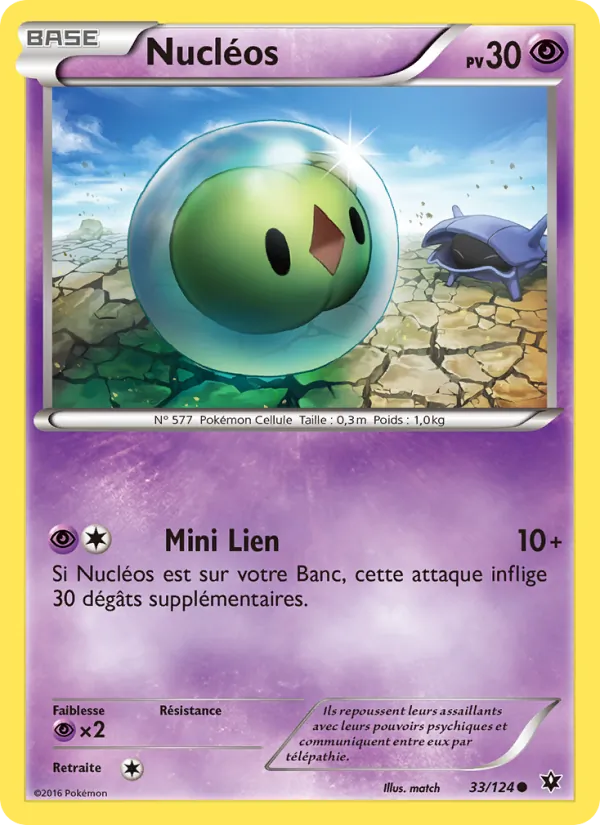 Carte Pokémon Nucléos 33/124 de l'extension Impact des Destins