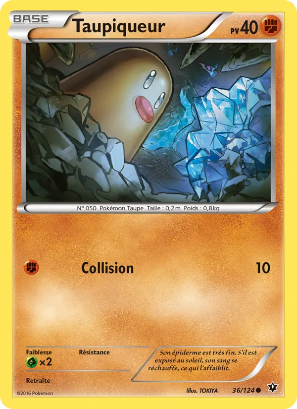 Carte Pokémon Taupiqueur 36/124 de l'extension Impact des Destins