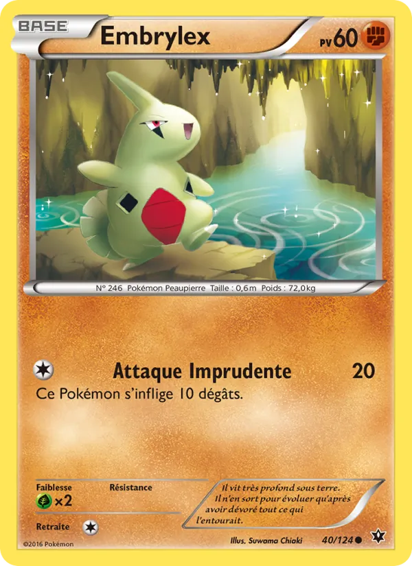 Carte Pokémon Embrylex 40/124 de l'extension Impact des Destins