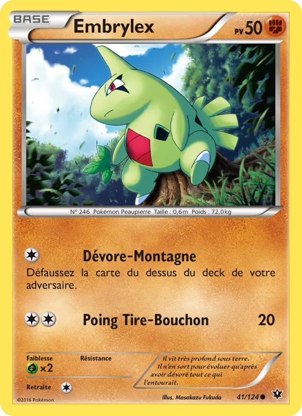 Carte Pokémon Embrylex 41/124 de l'extension Impact des Destins