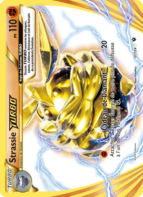 Carte Pokémon Strassie TURBO 51/124 de l'extension Impact des Destins