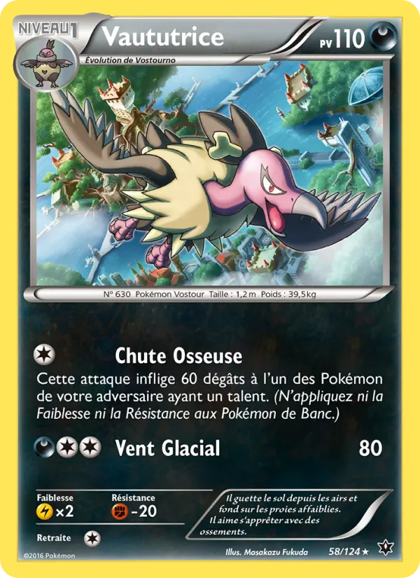 Carte Pokémon Vaututrice 58/124 de l'extension Impact des Destins