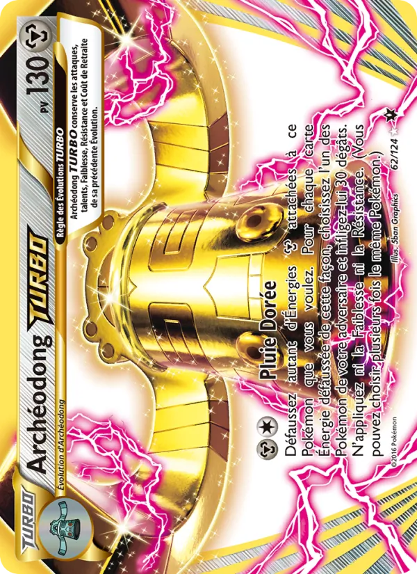 Carte Pokémon Archéodong TURBO 62/124 de l'extension Impact des Destins
