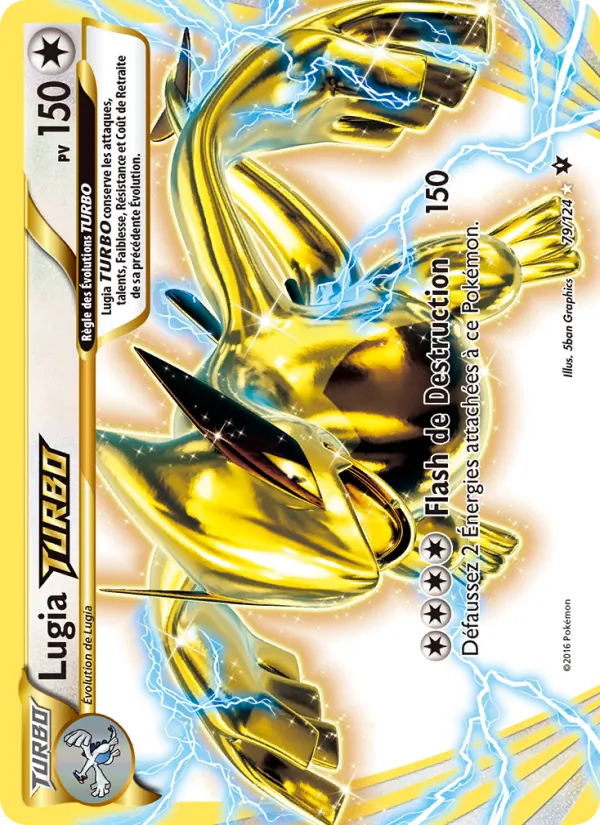 Carte Pokémon Lugia TURBO 79/124 de l'extension Impact des Destins