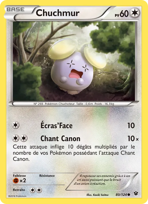 Carte Pokémon Chuchmur 80/124 de l'extension Impact des Destins