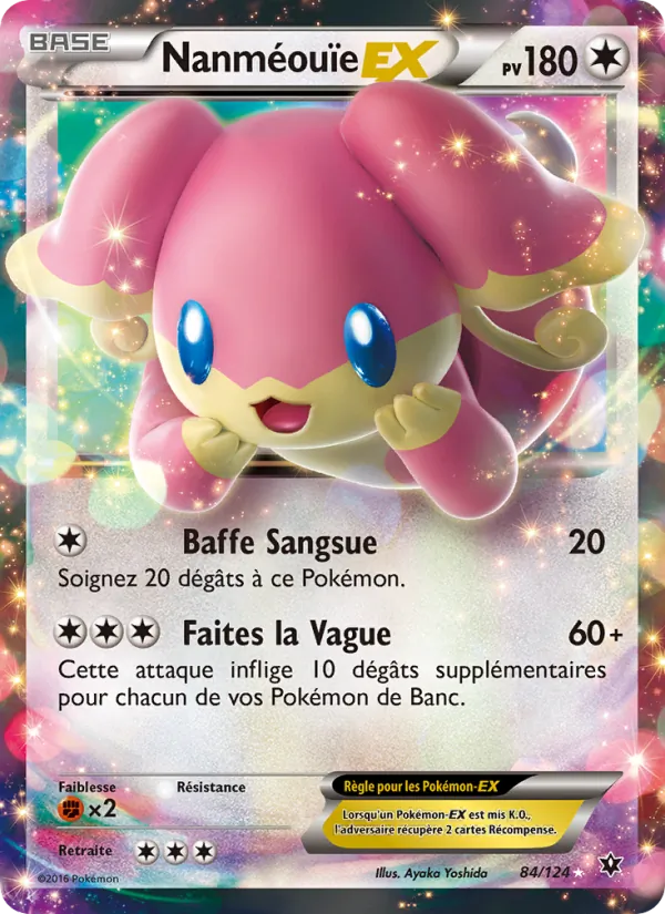 Carte Pokémon Nanméouïe EX 84/124 de l'extension Impact des Destins
