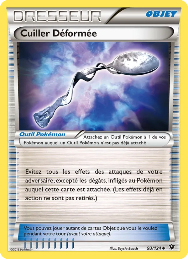 Carte Pokémon Cuiller Déformée 93/124 de l'extension Impact des Destins