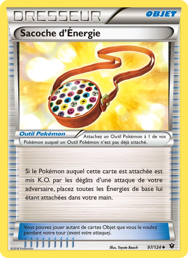 Carte Pokémon Sacoche d'Énergie 97/124 de l'extension Impact des Destins