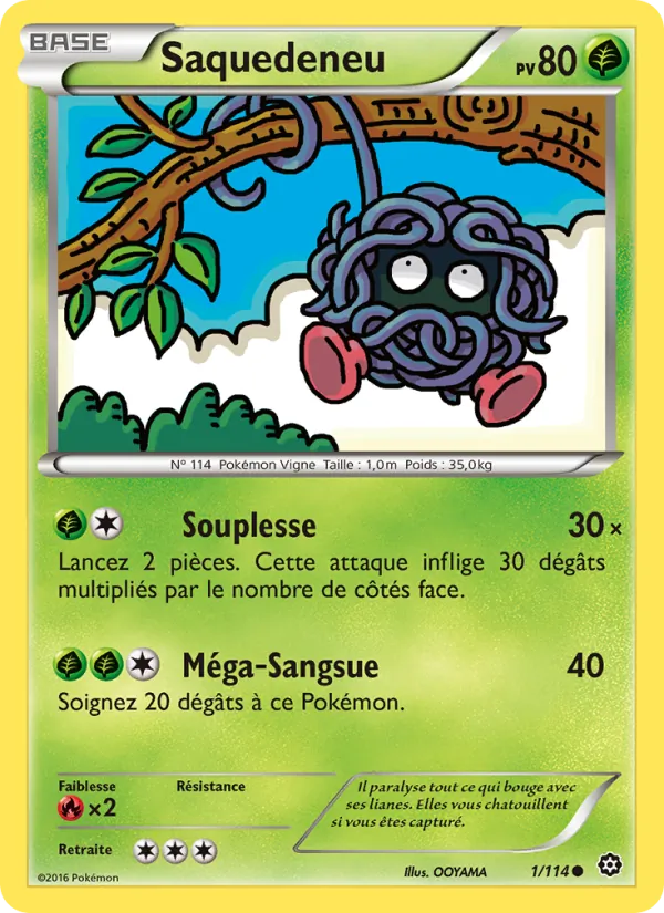 Carte Pokémon Saquedeneu 1/114 de l'extension Offensive Vapeur