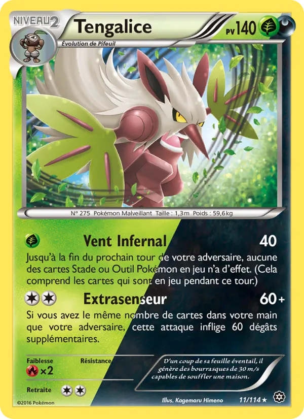 Carte Pokémon Tengalice 11/114 de l'extension Offensive Vapeur