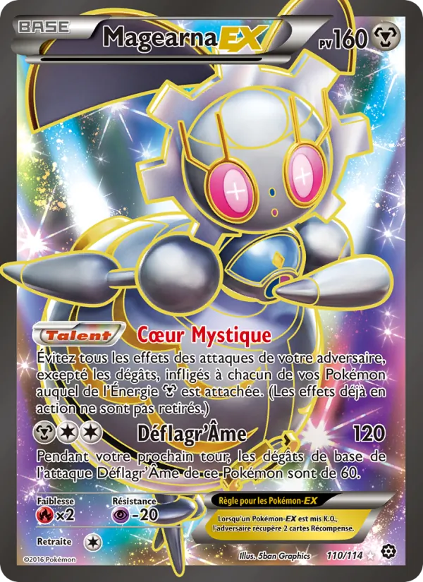 Carte Pokémon Magearna EX 110/114 de l'extension Offensive Vapeur
