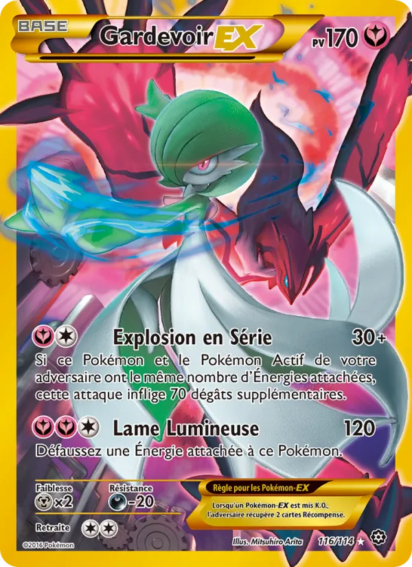 Carte Pokémon Gardevoir EX 116/114 de l'extension Offensive Vapeur