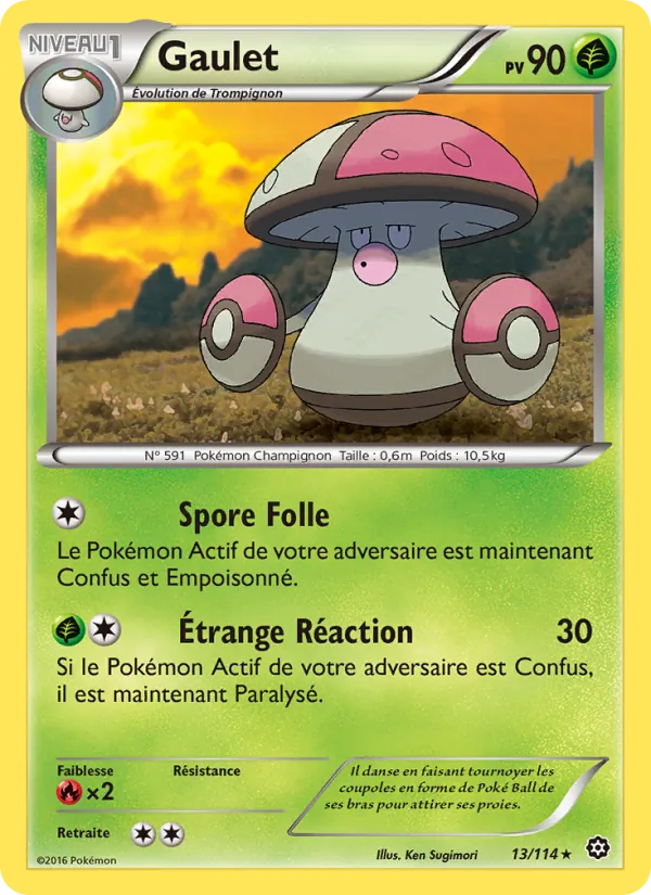 Carte Pokémon Gaulet 13/114 de l'extension Offensive Vapeur