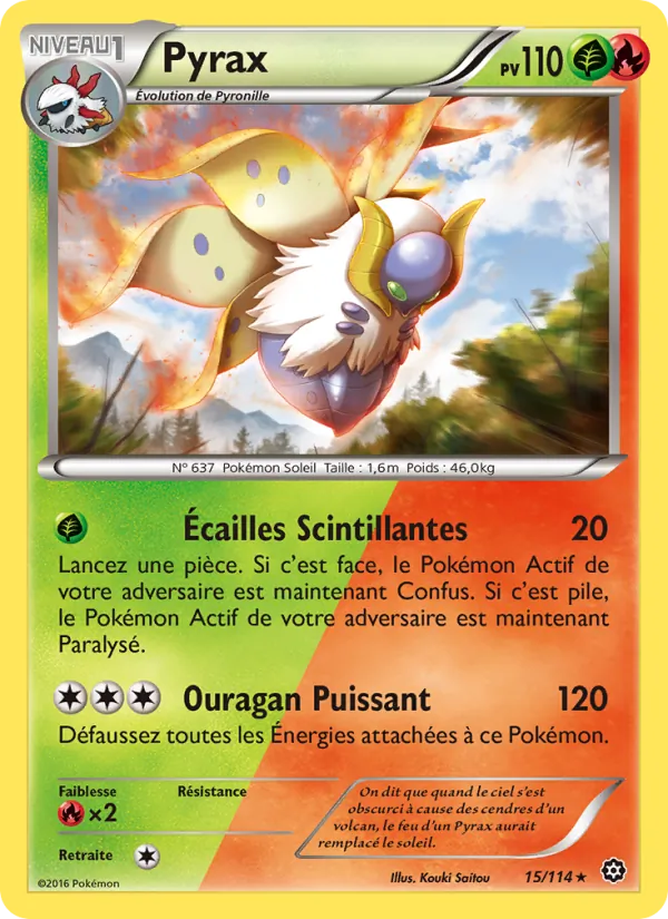 Carte Pokémon Pyrax 15/114 de l'extension Offensive Vapeur