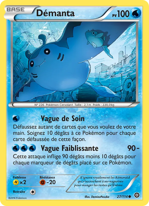 Carte Pokémon Démanta 27/114 de l'extension Offensive Vapeur