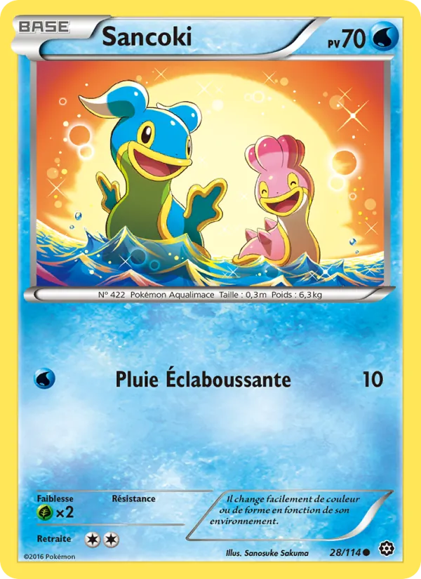 Carte Pokémon Sancoki 28/114 de l'extension Offensive Vapeur