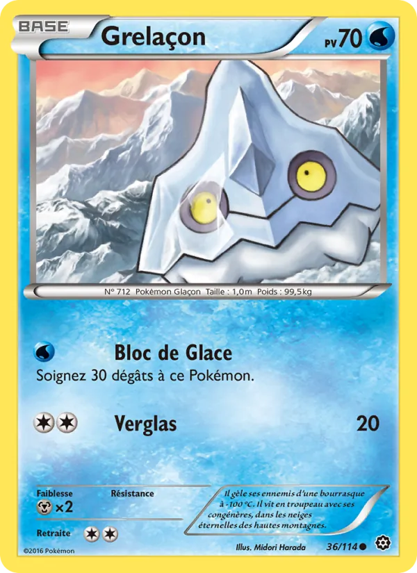 Carte Pokémon Grelaçon 36/114 de l'extension Offensive Vapeur
