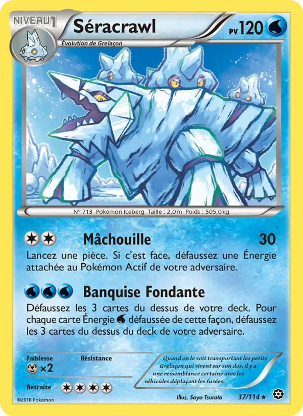 Carte Pokémon Séracrawl 37/114 de l'extension Offensive Vapeur