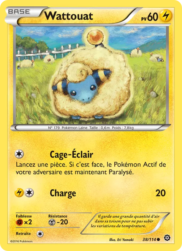 Carte Pokémon Wattouat 38/114 de l'extension Offensive Vapeur