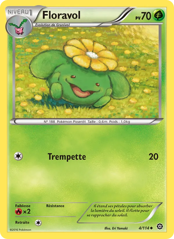 Carte Pokémon Floravol 4/114 de l'extension Offensive Vapeur