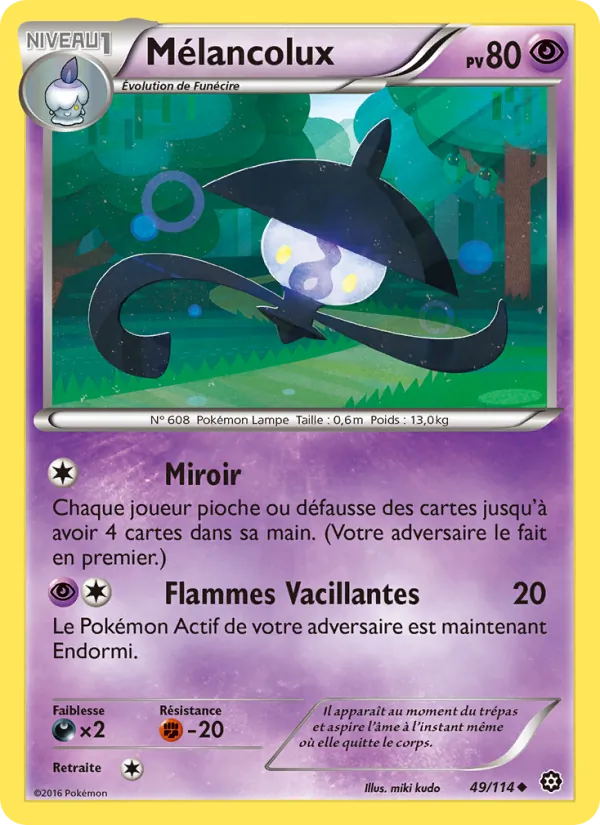 Carte Pokémon Mélancolux 49/114 de l'extension Offensive Vapeur