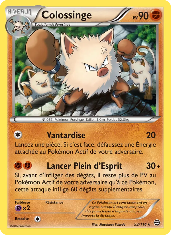Carte Pokémon Colossinge 53/114 de l'extension Offensive Vapeur