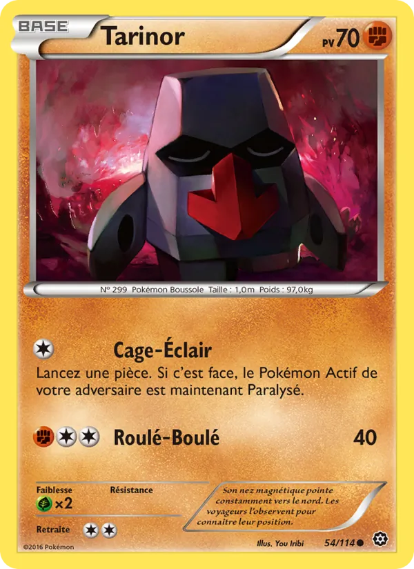 Carte Pokémon Tarinor 54/114 de l'extension Offensive Vapeur
