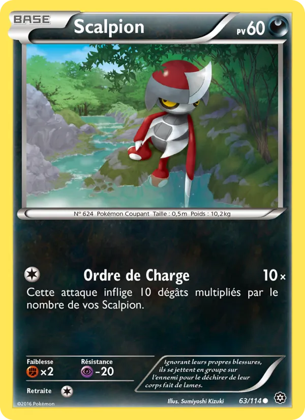 Carte Pokémon Scalpion 63/114 de l'extension Offensive Vapeur