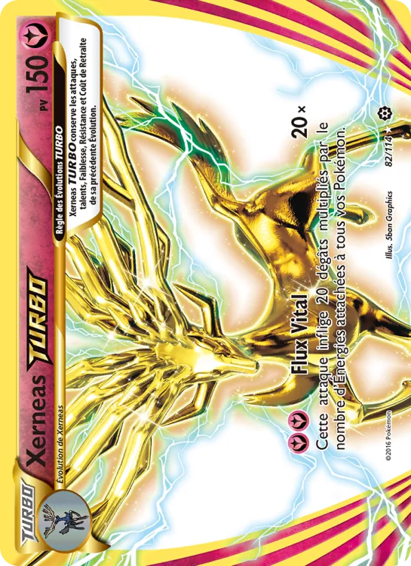 Carte Pokémon Xerneas TURBO 82/114 de l'extension Offensive Vapeur