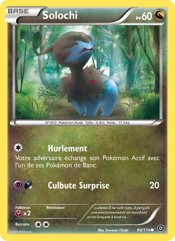 Carte Pokémon Solochi 84/114 de l'extension Offensive Vapeur