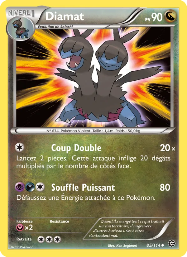 Carte Pokémon Diamat 85/114 de l'extension Offensive Vapeur