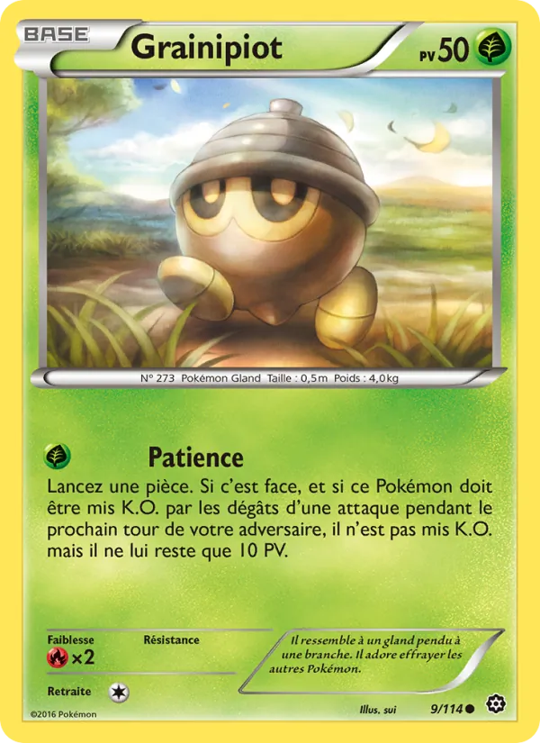 Carte Pokémon Grainipiot 9/114 de l'extension Offensive Vapeur