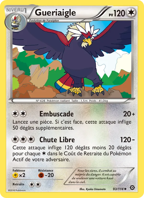 Carte Pokémon Gueriaigle 93/114 de l'extension Offensive Vapeur