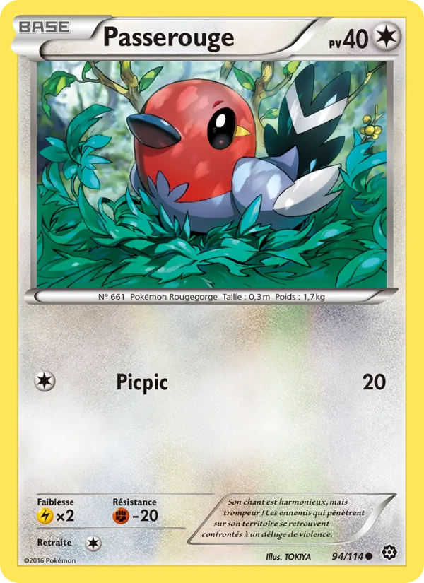 Carte Pokémon Passerouge 94/114 de l'extension Offensive Vapeur