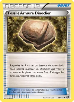 Carte Pokémon Fossile Armure Dinoclier 98 — Offensive Vapeur