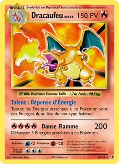 Carte Pokémon Dracaufeu 11 — Évolutions