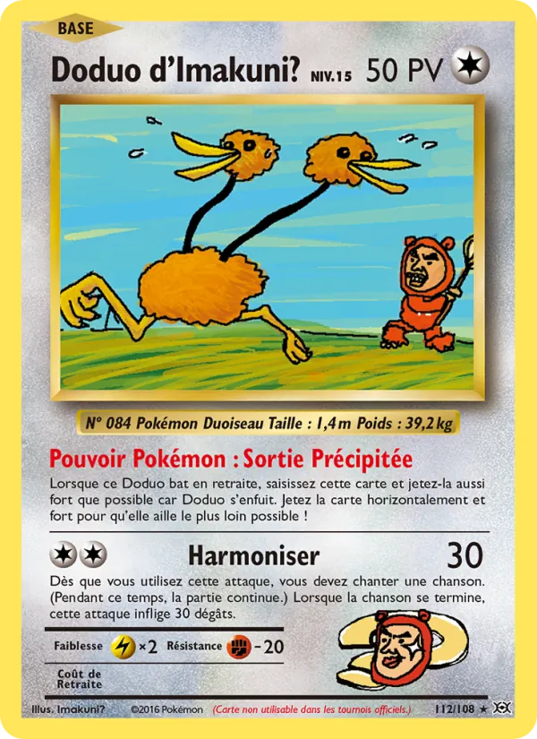 Carte Pokémon Doduo d'Imakuni? 112/108 de l'extension Évolutions