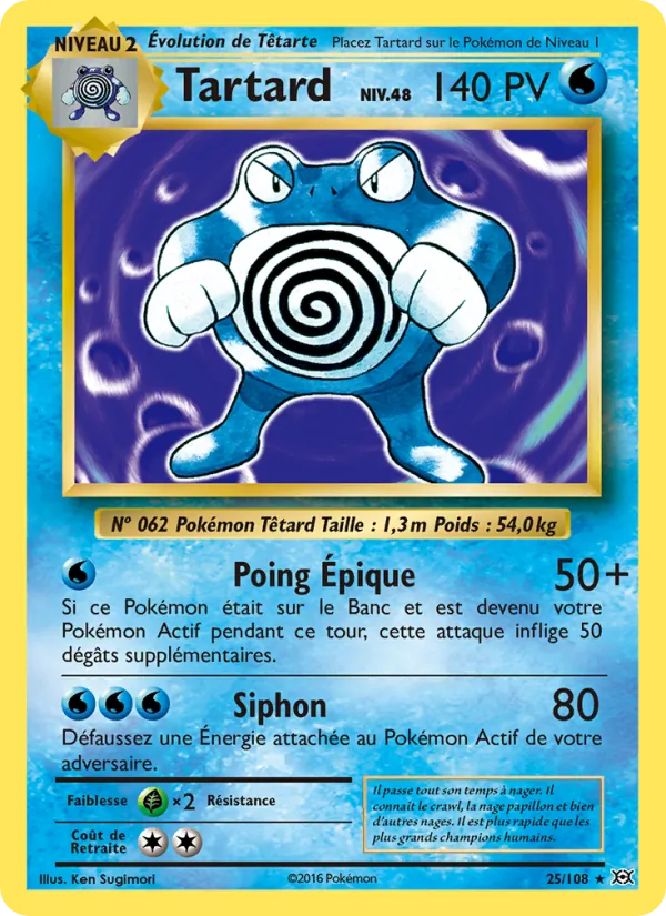 Carte Pokémon Tartard 25/108 de l'extension Évolutions