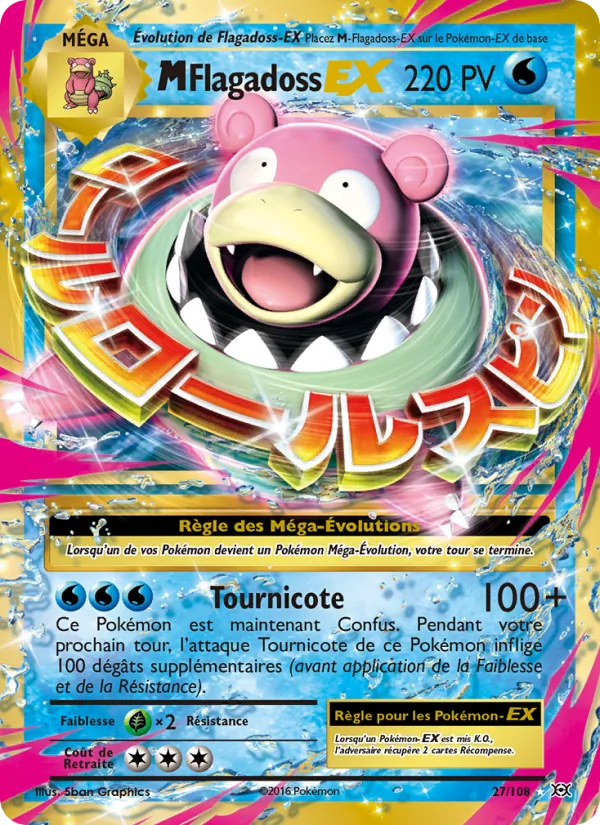 Carte Pokémon M-Flagadoss EX 27/108 de l'extension Évolutions