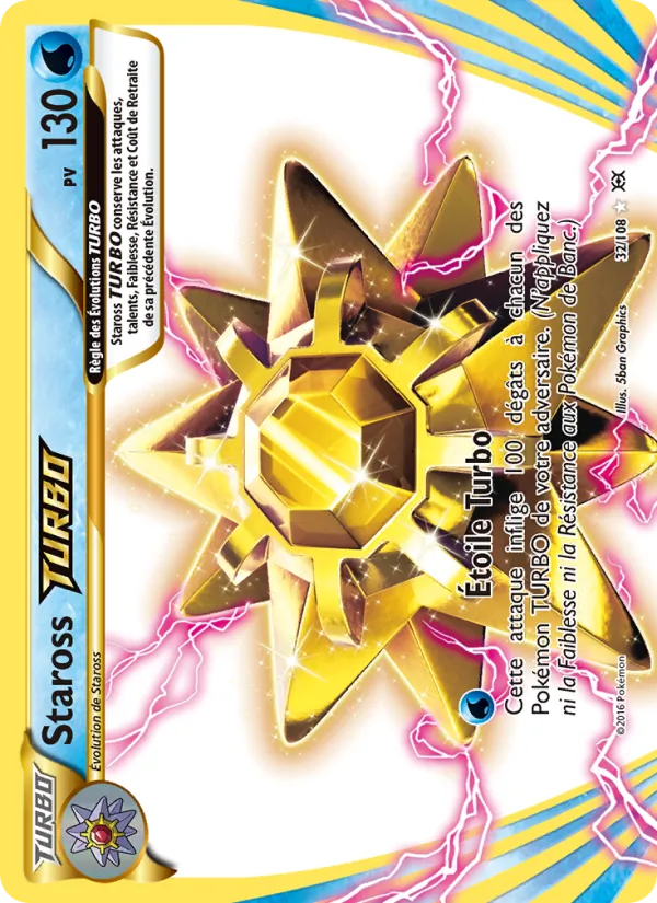 Carte Pokémon Staross TURBO 32/108 de l'extension Évolutions