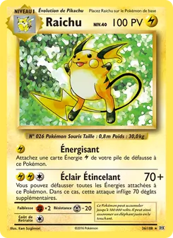 Carte Pokémon Raichu 36