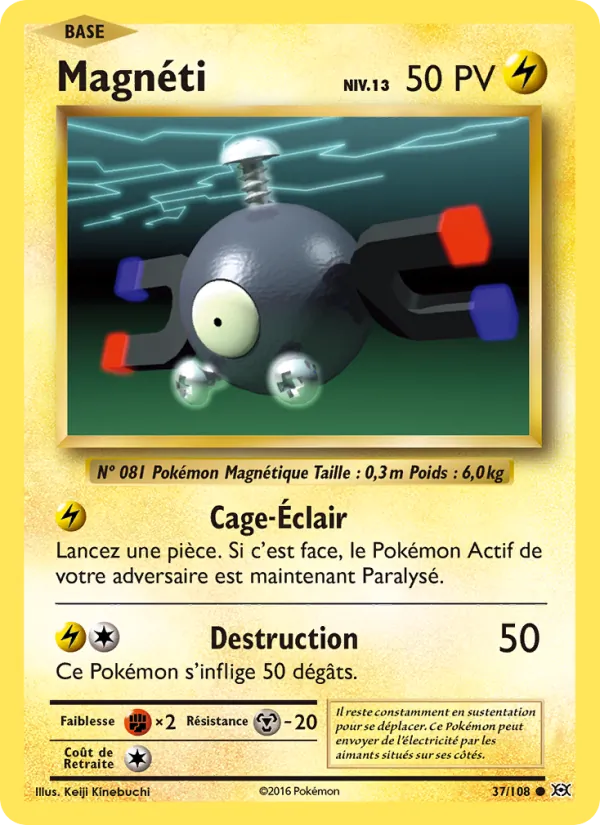 Carte Pokémon Magnéti 37/108 de l'extension Évolutions