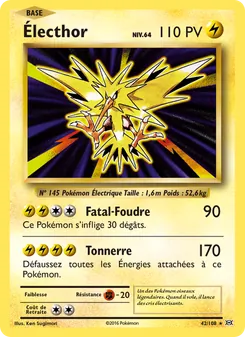 Carte Pokémon Électhor 42