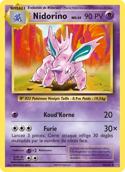 Carte Pokémon Nidorino 44