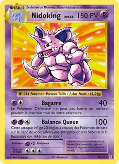 Carte Pokémon Nidoking 45 — Évolutions