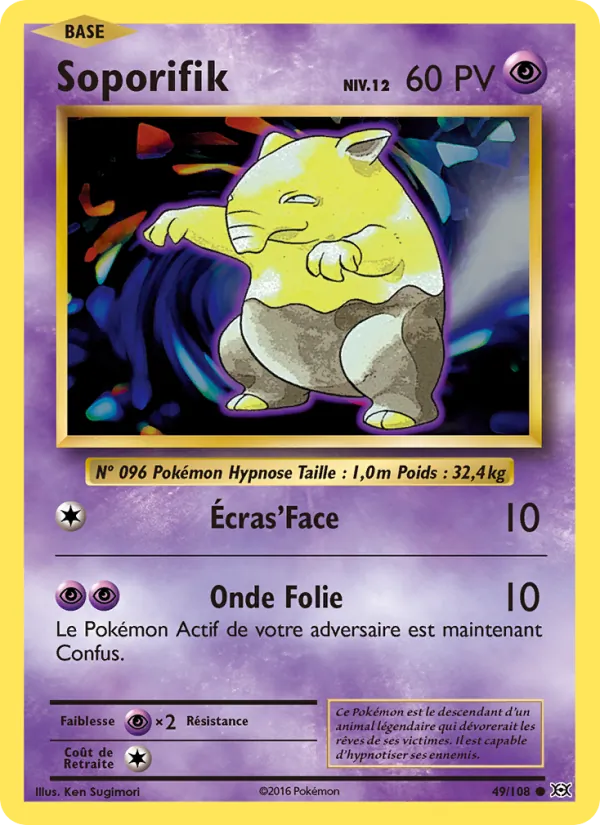 Carte Pokémon Soporifik 49/108 de l'extension Évolutions
