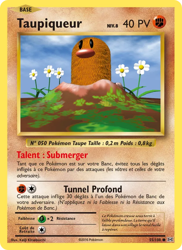 Carte Pokémon Taupiqueur 55/108 de l'extension Évolutions