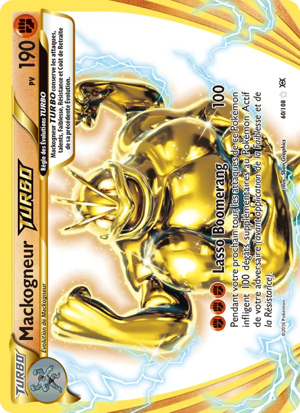 Carte Pokémon Mackogneur TURBO 60/108 de l'extension Évolutions